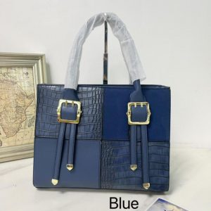 New Croc Skin Women Handbag Blue